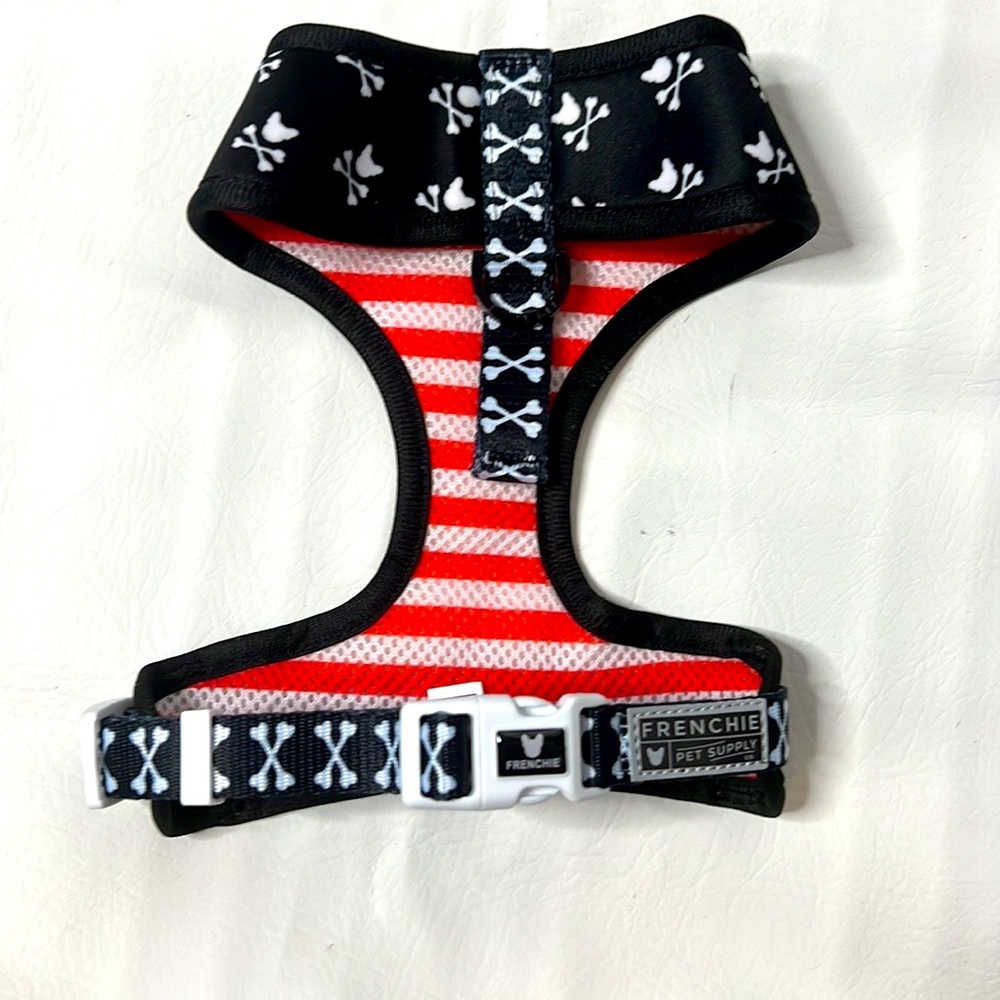 Size small, Brand new, reversible french bulldog harness.